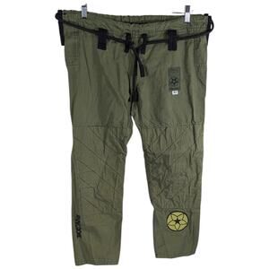 Jiu Jitsu Gi Pants Green Knoxx Gear Mens A1 40 Waist Ripstop Premium Uniform